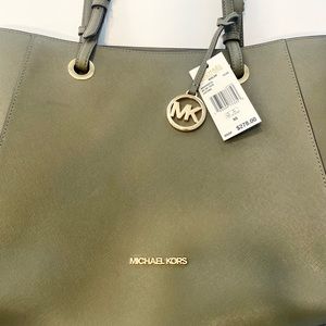 Michael Kors Olive/ Gold Tote Bag